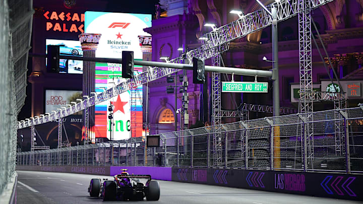 Nov 16, 2023; Las Vegas, Nevada, USA; McLaren F1 Team driver Lando Norris of Great Britain (4)