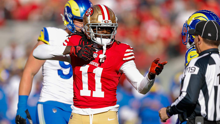 Jan 7, 2024; Santa Clara, California, USA; San Francisco 49ers wide receiver Brandon Aiyuk (11)