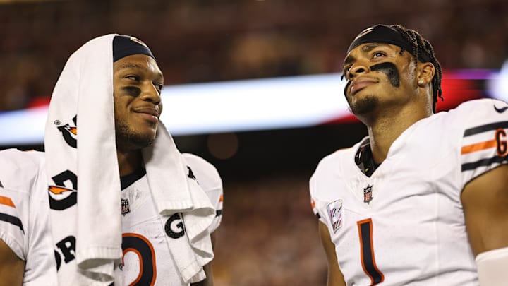 Find someone that looks at you the way DJ Moore looks at Justin Fields