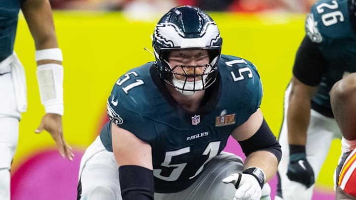 Former Nebraska center Cam Jurgens overcame a back injury to help the Philadelphia Eagles win the Super Bowl in February. Former Nebraska center Cam Jurgens overcame a back injury to help the Philadelphia Eagles win the Super Bowl in February.