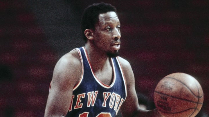 Dec. 13, 1972; Atlanta, GA, USA; FILE PHOTO; New York Knicks guard Dick Barnett (12) in action against the Atlanta Hawks at The Omni. Mandatory Credit: Manny Rubio-Imagn Images Dec. 13, 1972; Atlanta, GA, USA; FILE PHOTO; New York Knicks guard Dick Barnett (12) in action against the Atlanta Hawks at The Omni. Mandatory Credit: Manny Rubio-Imagn Images