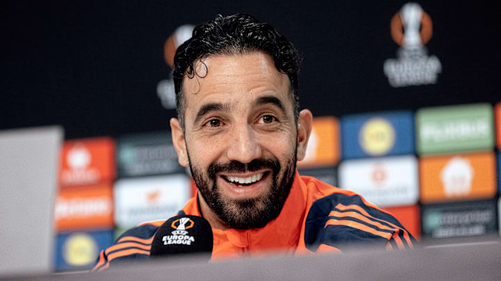 Ruben Amorim discussed a tactical tweak from Man Utd's Europa League win on Thursday