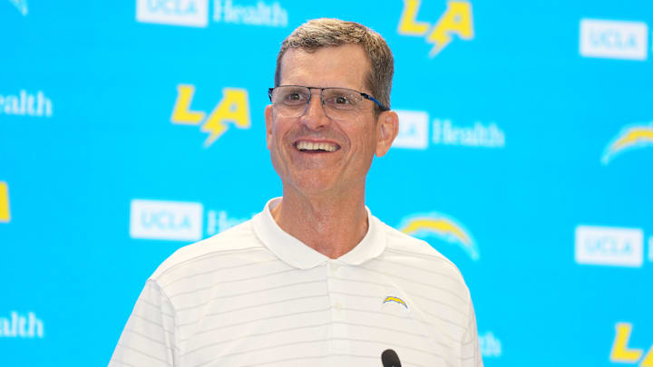 Chargers coach Jim Harbaugh is known for his unique wit and wisdom.
