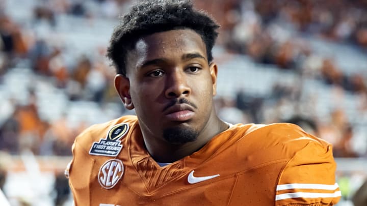 Texas Longhorns defensive lineman Alex January  against the Clemson Tigers during the CFP National playoff first round at Darrell K Royal-Texas Memorial Stadium. 