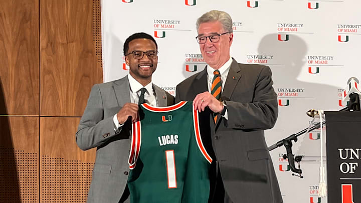 Jai Lucas being introduced as the newest Head Coach of the Miami Hurricanes. Jai Lucas being introduced as the newest Head Coach of the Miami Hurricanes.