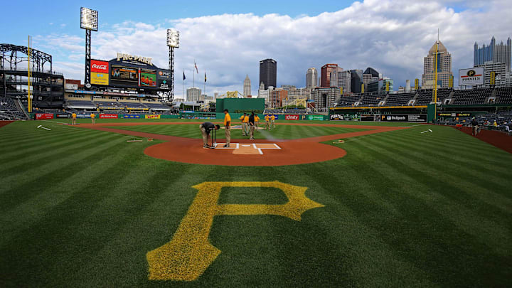 A view of the stadium prior to the game of the Miami Marlins against the Pittsburgh Pirates at PNC Park. 