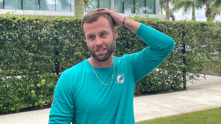 Kcker Zane Gonzalez talks to the media on the final day of the Miami Dolphins offseason program Kcker Zane Gonzalez talks to the media on the final day of the Miami Dolphins offseason program