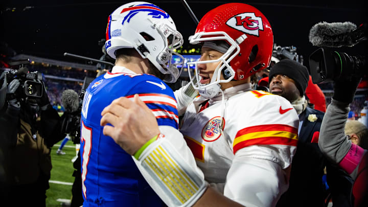 Kansas City Chiefs quarterback Patrick Mahomes and Buffalo Bills quarterback Josh Allen.