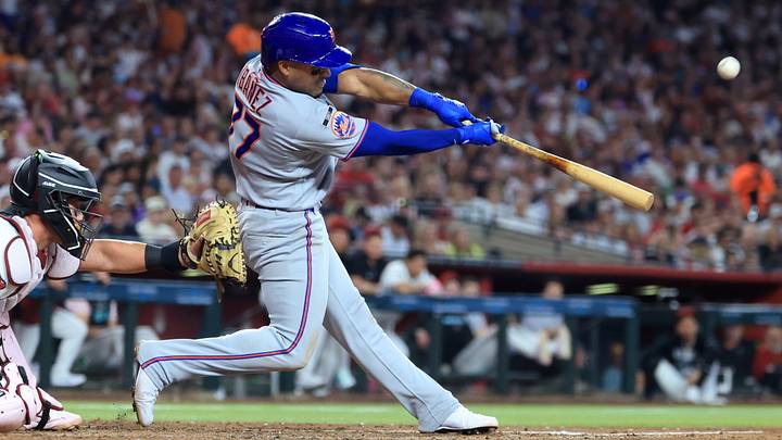 May 10, 2026; Phoenix, Arizona, USA; New York Mets infielder Andy Ibanez against the Arizona Diamondbacks at Chase Field. Mandatory Credit: Mark J. Rebilas-Imagn Images May 10, 2026; Phoenix, Arizona, USA; New York Mets infielder Andy Ibanez against the Arizona Diamondbacks at Chase Field. Mandatory Credit: Mark J. Rebilas-Imagn Images