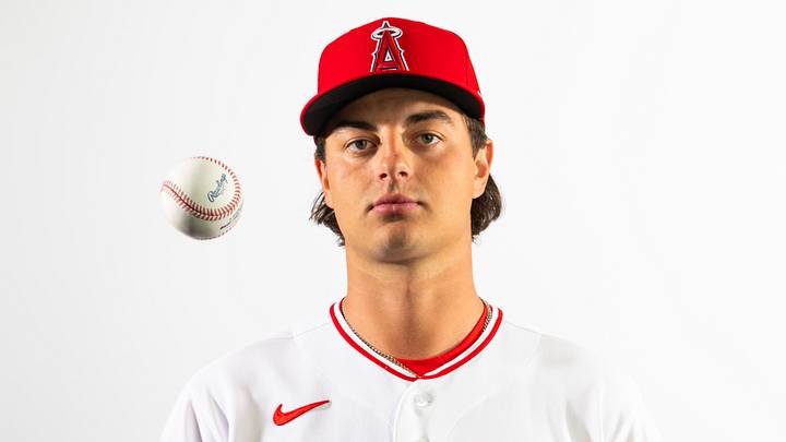 Feb 18, 2026; Tempe, AZ, USA; Los Angeles Angels pitcher Tyler Bremner poses for a portrait during photo day at Tempe Diablo Stadium. Mandatory Credit: Mark J. Rebilas-Imagn Images Feb 18, 2026; Tempe, AZ, USA; Los Angeles Angels pitcher Tyler Bremner poses for a portrait during photo day at Tempe Diablo Stadium. Mandatory Credit: Mark J. Rebilas-Imagn Images