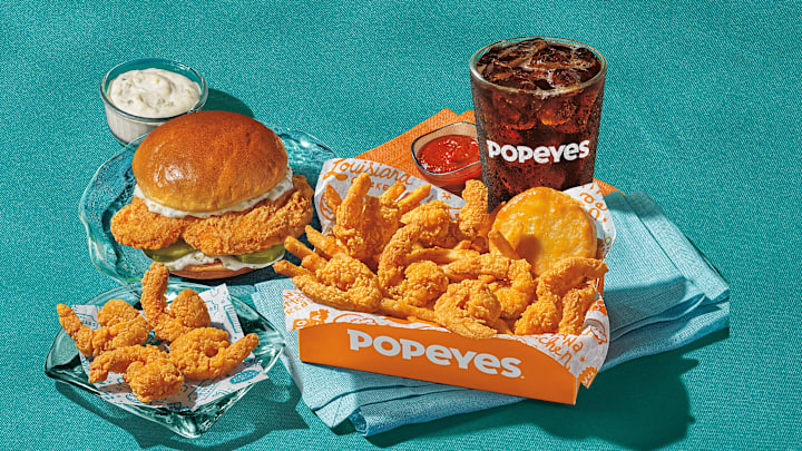 Popeyes seafood menu items. Image courtesy Popeyes