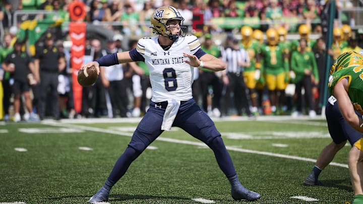Montana State Bobcats quarterback Justin Lamson (8)