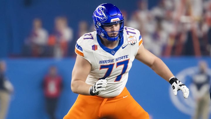 Boise State Broncos offensive tackle Kage Casey. Boise State Broncos offensive tackle Kage Casey.