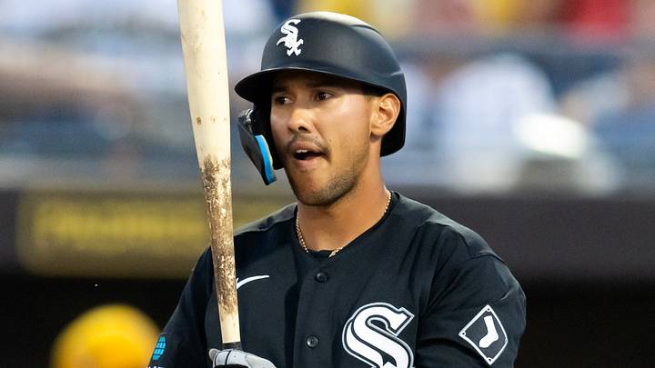Mar 19, 2026; Peoria, Arizona, USA; Chicago White Sox shortstop William Bergolla Jr against the San Diego Padres during a spring training game at Peoria Sports Complex. Mandatory Credit: Mark J. Rebilas-Imagn Images Mar 19, 2026; Peoria, Arizona, USA; Chicago White Sox shortstop William Bergolla Jr against the San Diego Padres during a spring training game at Peoria Sports Complex. Mandatory Credit: Mark J. Rebilas-Imagn Images