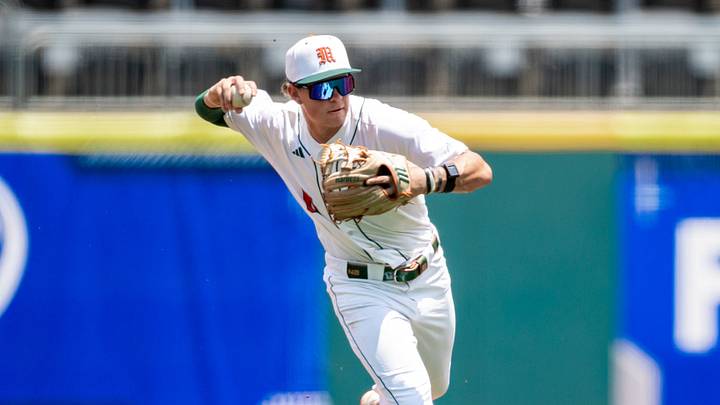 The Miami Hurricanes short stop Vance Sheahan The Miami Hurricanes short stop Vance Sheahan