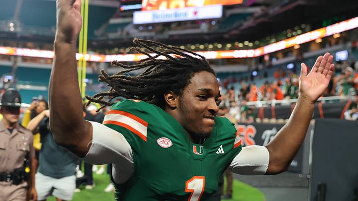 Sep 26, 2026; Miami Gardens, Florida, USA; Miami Hurricanes wide receiver Malachi Toney (1) celebrates after the game against the Central Michigan Chippewas at Hard Rock Stadium. Mandatory Credit: Sam Navarro-Imagn Images Sep 26, 2026; Miami Gardens, Florida, USA; Miami Hurricanes wide receiver Malachi Toney (1) celebrates after the game against the Central Michigan Chippewas at Hard Rock Stadium. Mandatory Credit: Sam Navarro-Imagn Images