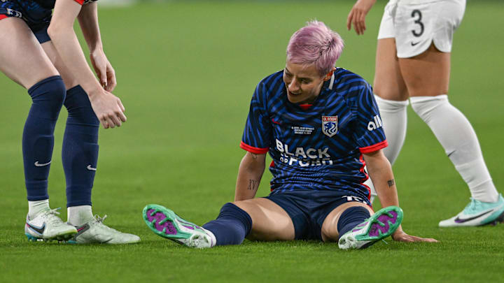 Megan Rapinoe s'est blessée pour son dernier match. 