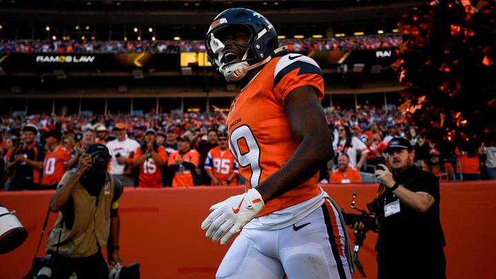 DENVER, CO - NOVEMBER 16: Denver Broncos wide receiver Marvin Mims Jr. (19) celebrates a punt return during a game between the Kansas City Chiefs and the Denver Broncos at Empower Field at Mile High on November 16, 2025 in Denver, Colorado. DENVER, CO - NOVEMBER 16: Denver Broncos wide receiver Marvin Mims Jr. (19) celebrates a punt return during a game between the Kansas City Chiefs and the Denver Broncos at Empower Field at Mile High on November 16, 2025 in Denver, Colorado.