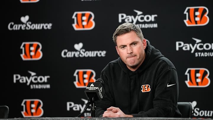 Bengals Head Coach Zac Taylor speaks at a press conference after wrapping up the 2025 season. Bengals Head Coach Zac Taylor speaks at a press conference after wrapping up the 2025 season.