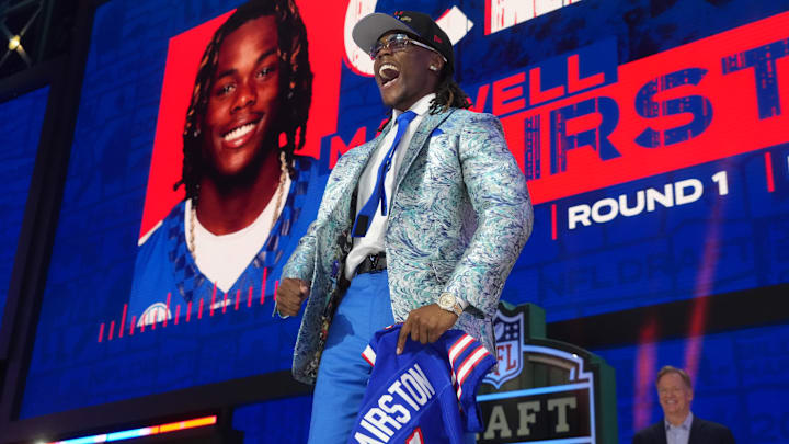 Apr 24, 2025; Green Bay, WI, USA; Kentucky Wildcats cornerback Maxwell Hairston is selected by the Buffalo Bills as the number 30 pick in the first round of the 2025 NFL Draft