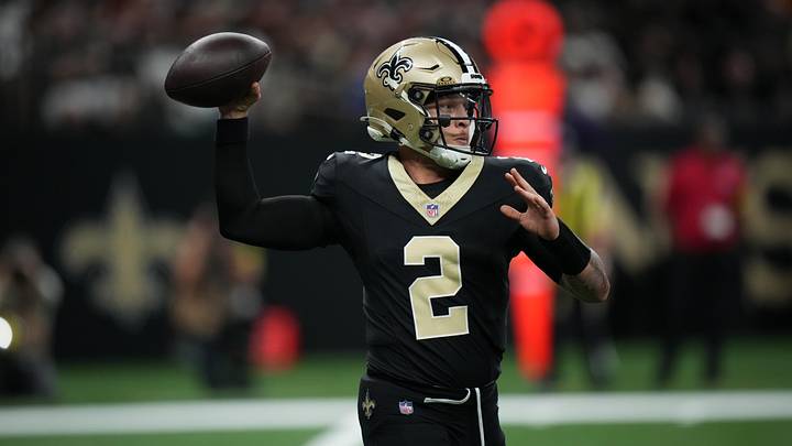 Oct 26, 2025; New Orleans, Louisiana, USA; New Orleans Saints quarterback Spencer Rattler (2) throws downfield during the first quarter against the Tampa Bay Buccaneers at Caesars Superdome. Mandatory Credit: Matthew Hinton-Imagn Images Oct 26, 2025; New Orleans, Louisiana, USA; New Orleans Saints quarterback Spencer Rattler (2) throws downfield during the first quarter against the Tampa Bay Buccaneers at Caesars Superdome. Mandatory Credit: Matthew Hinton-Imagn Images