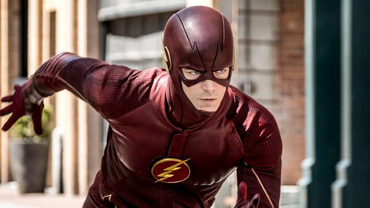 Pictured: Grant Gustin as The Flash in The Flash season 5 episode 1 "Nora"