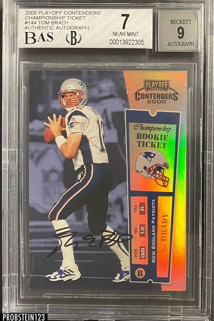 rare tom brady rookie card Tom Brady Autographed 2000 Fleer Metal Rookie Card #267 New England  Patriots BGS 9.5 Auto Grade Gem Mint 10 Beckett BAS #12973219 main image 1