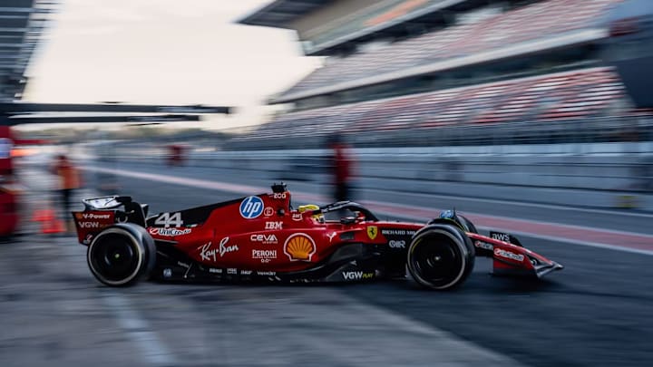 Lewis Hamilton Ferrari TPC Test in Barcelona