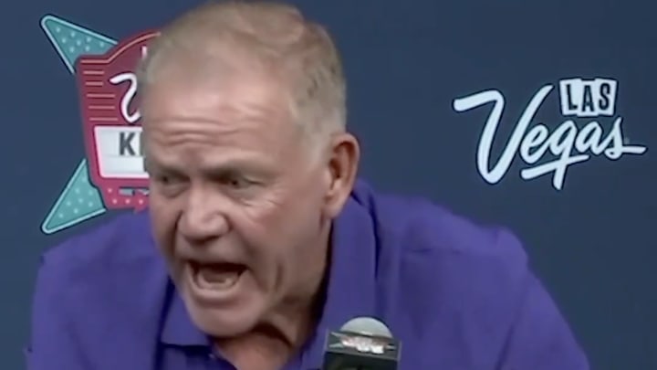 LSU's Brian Kelly was not happy after his team's loss to USC on Sunday night. LSU's Brian Kelly was not happy after his team's loss to USC on Sunday night.