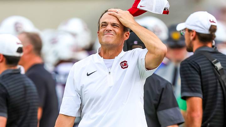 Oct 3, 2026; Columbia, South Carolina, USA;  South Carolina Gamecocks head coach Shane Beamer directs his team against the Kentucky Wildcats in the second quarter at Williams-Brice Stadium.  Mandatory Credit: Jeff Blake-Imagn Images