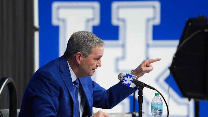 Outgoing Kentucky Athletic Director Mitch Barnhart was honored at his retirement ceremony at the Historic Memorial Coliseum in Lexington, Kentucky. Barnhart became UK's AD in 2002. March 6, 2026.