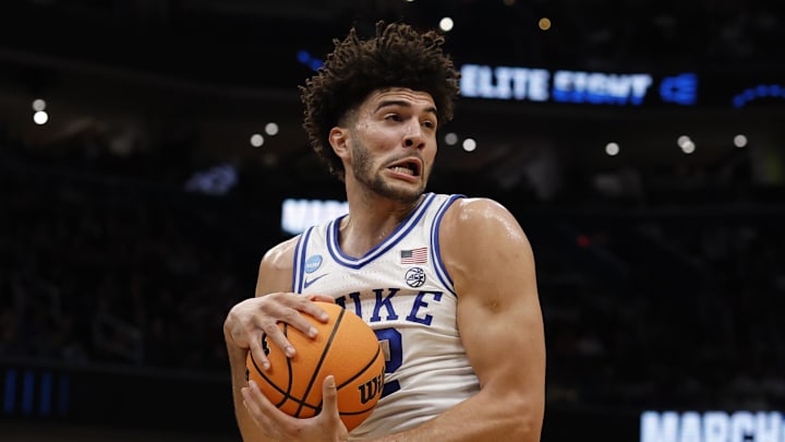 Cameron Boozer left everything on the floor in Duke’s memorable Elite Eight loss to UConn. Cameron Boozer left everything on the floor in Duke’s memorable Elite Eight loss to UConn.