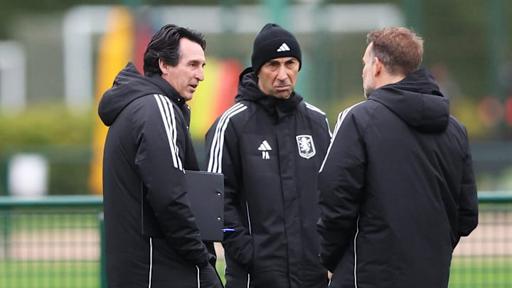 Aston Villa FC Training Session And Press Conference - UEFA Champions League 2024/25 League Phase