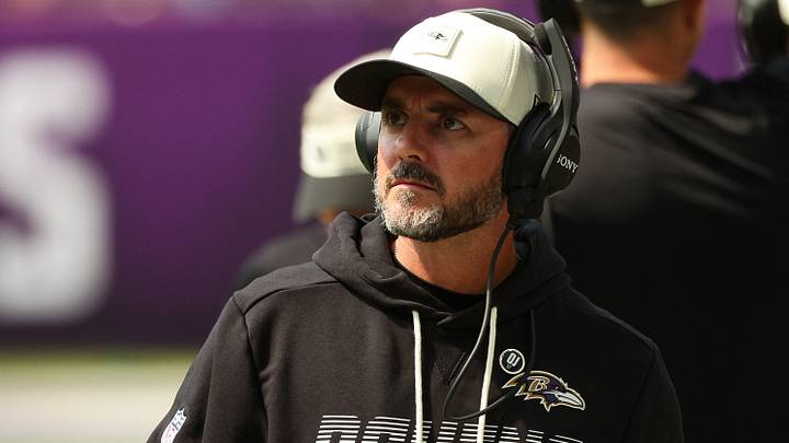 Aug 22, 2026; Minneapolis, Minnesota, USA; Baltimore Ravens head coach Jesse Minter looks on during the second half against the Minnesota Vikings at U.S. Bank Stadium. Mandatory Credit: Matt Krohn-Imagn Images Aug 22, 2026; Minneapolis, Minnesota, USA; Baltimore Ravens head coach Jesse Minter looks on during the second half against the Minnesota Vikings at U.S. Bank Stadium. Mandatory Credit: Matt Krohn-Imagn Images