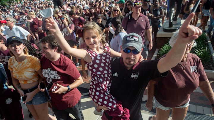 Mississippi State University fans cheer in MSU's 2021 Baseball National Championship parade at the school's campus on Friday, July 2, 2021.

Msu Parade And Ceremony5
