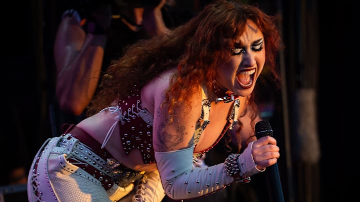 Chappell Roan performs at the Austin City Limits Music Festival in Zilker Park, Sunday October 6, 2024.