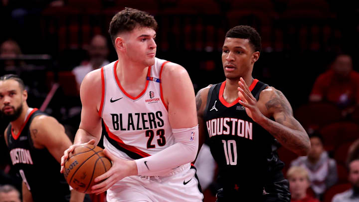 Portland Trail Blazers center Donovan Clingan 