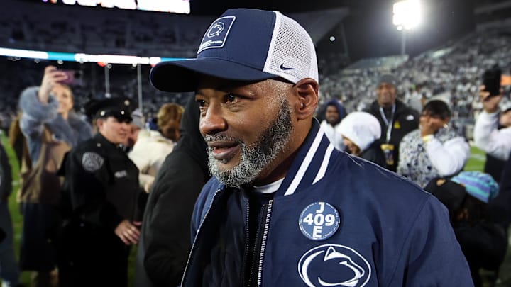 Penn State Nittany Lions interim head coach Terry Smith walks on the field following the game against the Nebraska Cornhuskers at Beaver Stadium.