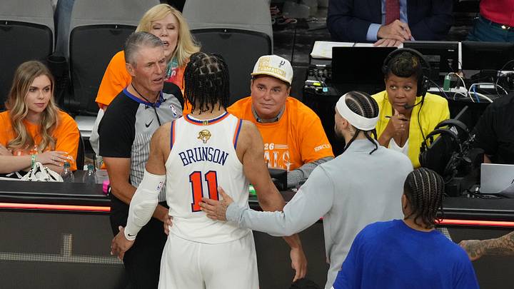 Jalen Brunson had some words for a Spurs fan right after the final whistle of the Knicks’ 105-95 win.