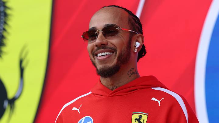 May 3, 2026; Miami Gardens, FL, USA; Ferrari driver Lewis Hamilton (44) before the Crypto.com Miami Grand Prix at Miami International Autodrome. May 3, 2026; Miami Gardens, FL, USA; Ferrari driver Lewis Hamilton (44) before the Crypto.com Miami Grand Prix at Miami International Autodrome.