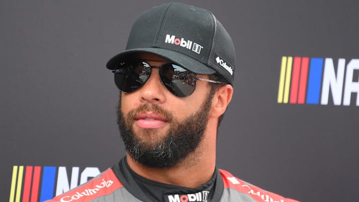 NASCAR Cup Series driver Bubba Wallace (23) looks on prior to the start of the Go Bowling at The Glen at Watkins Glen International. NASCAR Cup Series driver Bubba Wallace (23) looks on prior to the start of the Go Bowling at The Glen at Watkins Glen International.