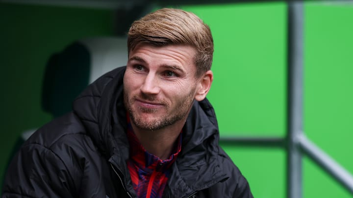Timo Werner auf der Bank gegen den VfL Wolfsburg Timo Werner auf der Bank gegen den VfL Wolfsburg
