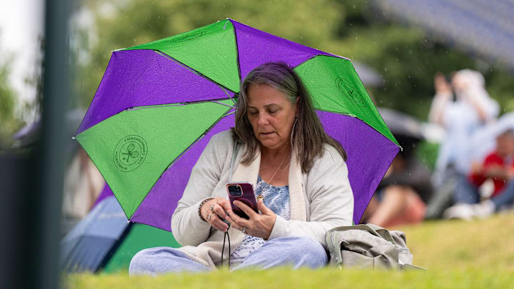 Raining at Wimbledon