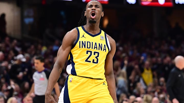 Indiana Pacers forward Aaron Nesmith (23).