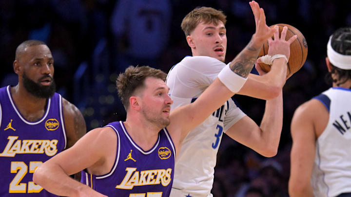 Luka Dončić shared his thoughts on Cooper Flagg after facing the Mavericks rookie for the first time. 