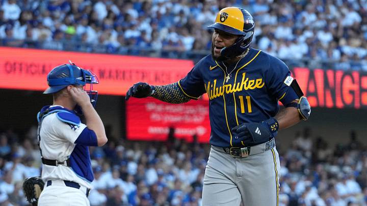 Jackson Chourio (11) got things started for the Brew Crew with a leadoff home run against the Dodgers’ Blake Snell in Game 3. Jackson Chourio (11) got things started for the Brew Crew with a leadoff home run against the Dodgers’ Blake Snell in Game 3.