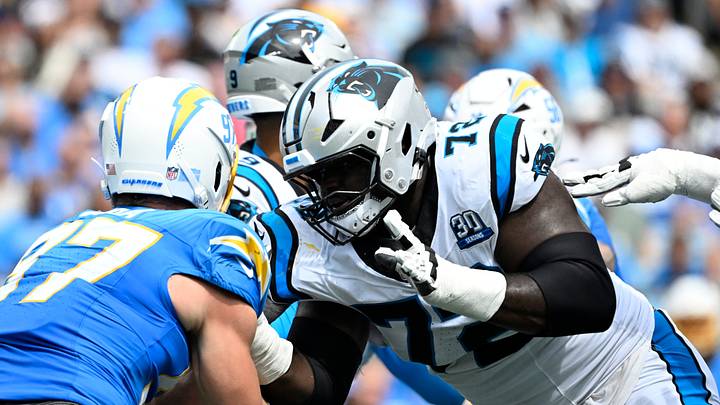 Carolina Panthers offensive tackle Taylor Moton.
