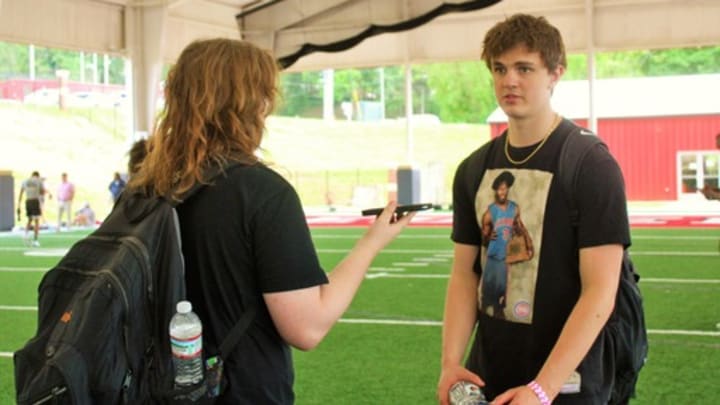 Caleb Sisk interviewing Bearcats target Owen Lansu Caleb Sisk interviewing Bearcats target Owen Lansu