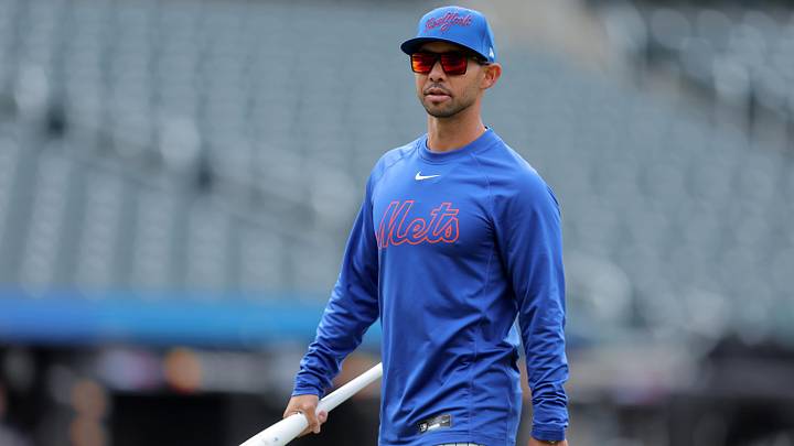 Apr 22, 2026: New York Mets bench coach Kai Correa (50) on the field during batting practice before a game against the Minnesota Twins at Citi Field. 