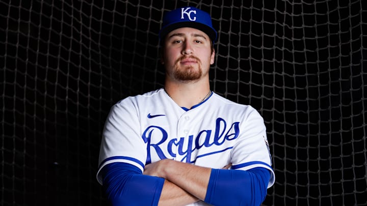 Kansas City Royals Photo Day: Pitcher Nathan Webb poses for a photo